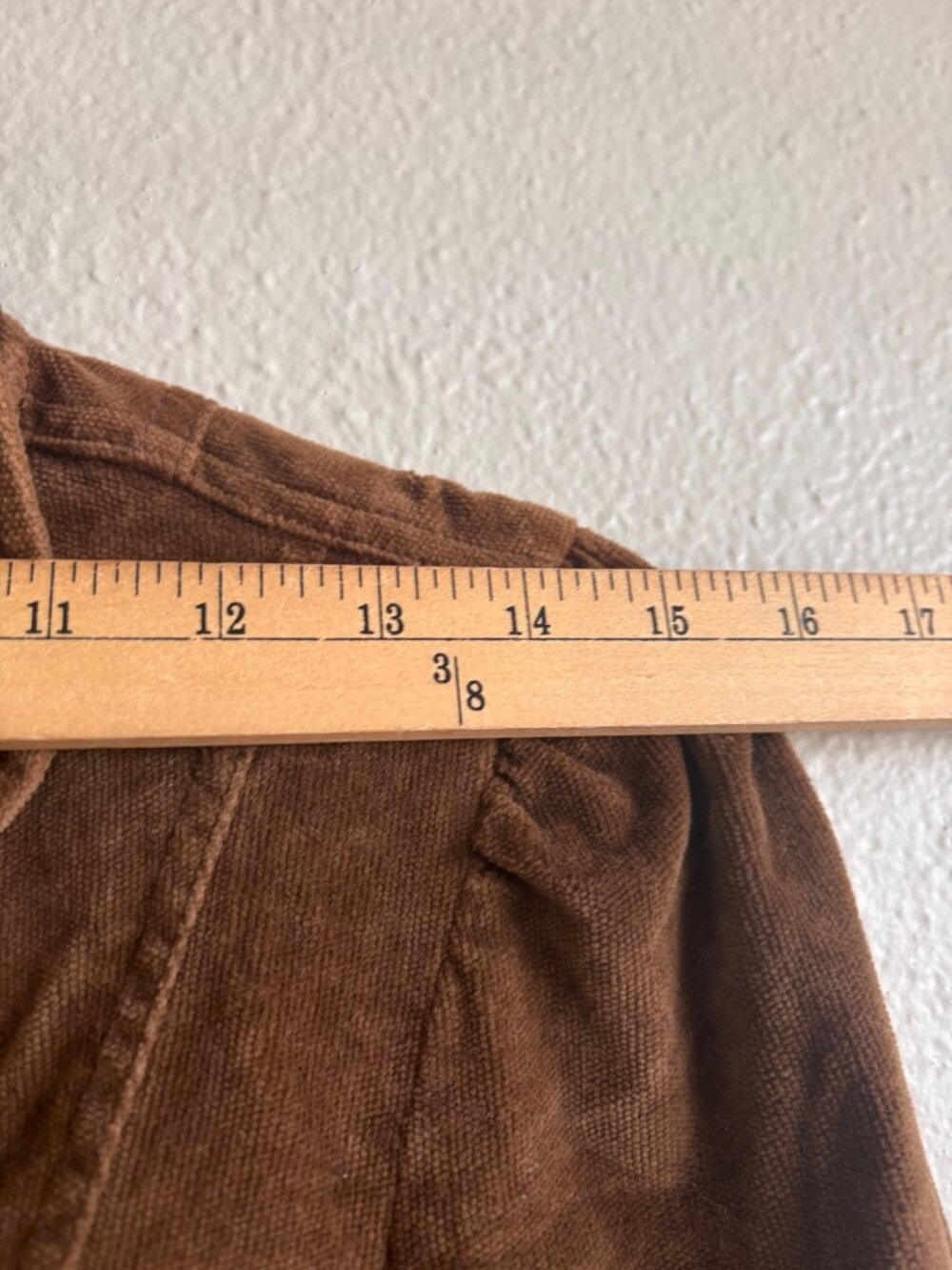 Vintage Y2K Bisou Bisou Fine Wale Corduroy Raw Hem Long Trench Jacket Brown - Picture 6 of 12